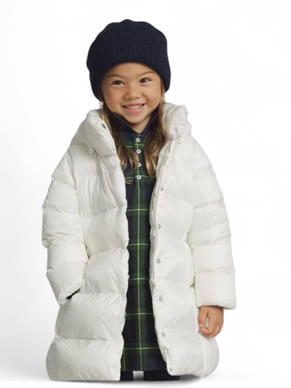 Polo by Ralph Lauren Kids Cream Hooded Puffer Coat